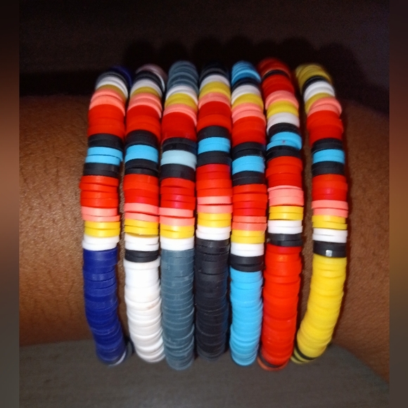 native clay bead bracelets for Men- Lauriyana's handmade bracelets - Picture 1 of 5